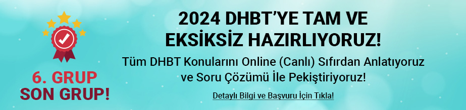 2024 DHBT Online (Canlı Ders) Hazırlık Eğitim Paketi - 6. Grup