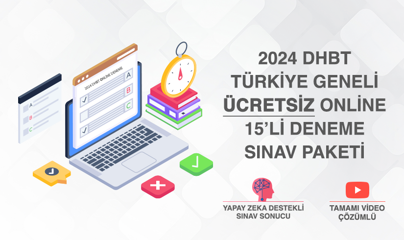 2024 DHBT, 15'li Online Deneme Sınav Paketi