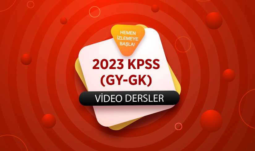 2023 KPSS Genel Yetenek - Genel Kültür Video (Bant Kaydı) Kurs