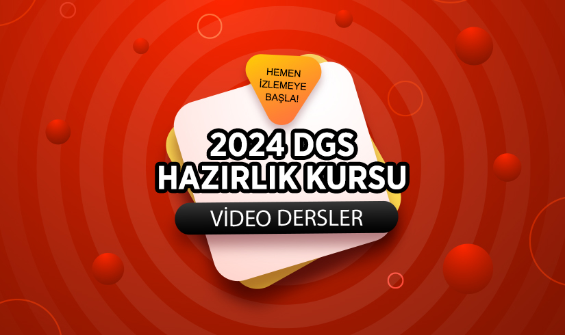 2024 DGS  Video (Canlı Ders Kaydı) Hazırlık Kursu