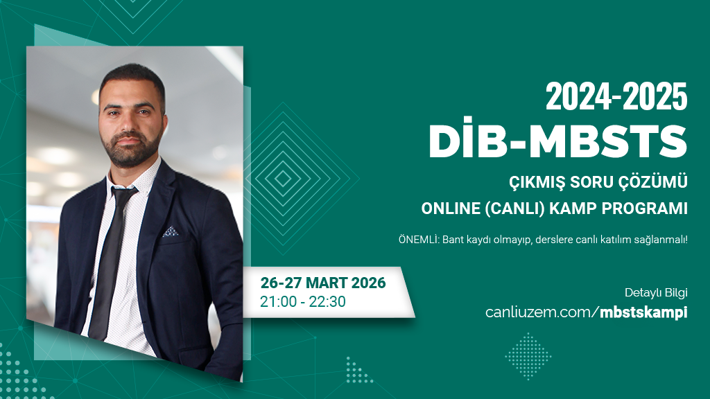 Online (Canlı) 2024-2025 DİB-MBSTS Çıkmış Soru Çözümleri Kampı (ÜCRETSİZ)