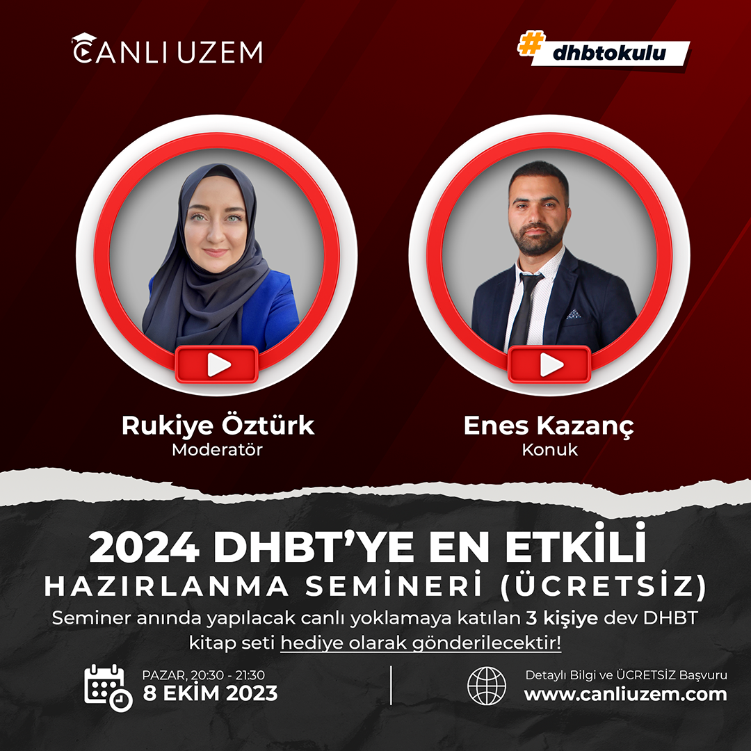 2024 DHBT'ye En Etkili Hazırlanma Seminer Programı