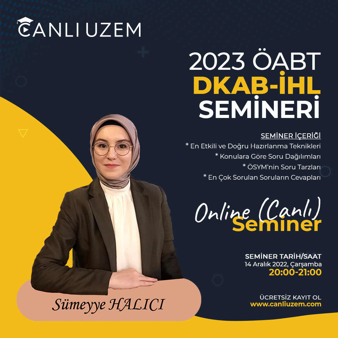 Sümeyye Halıcı İle 2023 ÖABT(DKAB-İHL) Semineri